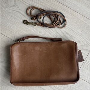 Vintage Coach Basic Bag British Tan Cognac Brown Original New York Issue